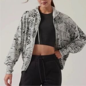 Athleta Balance Eden Floral Zipped Hoodie XXS, gently used